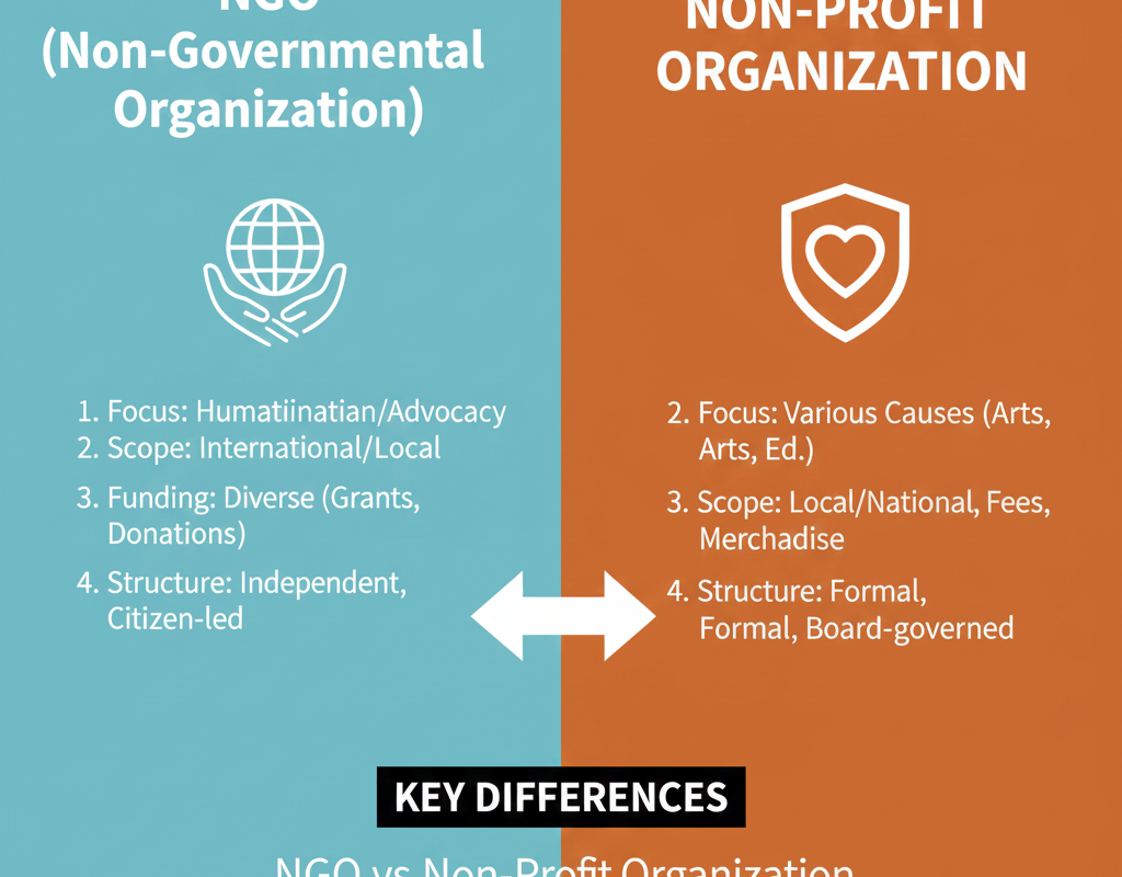 NGO vs Non-Profit Organization