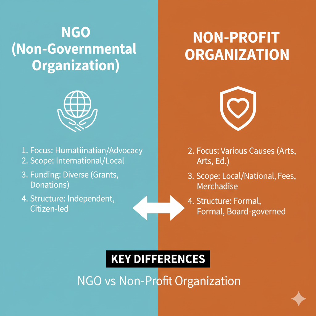 NGO vs Non-Profit Organization