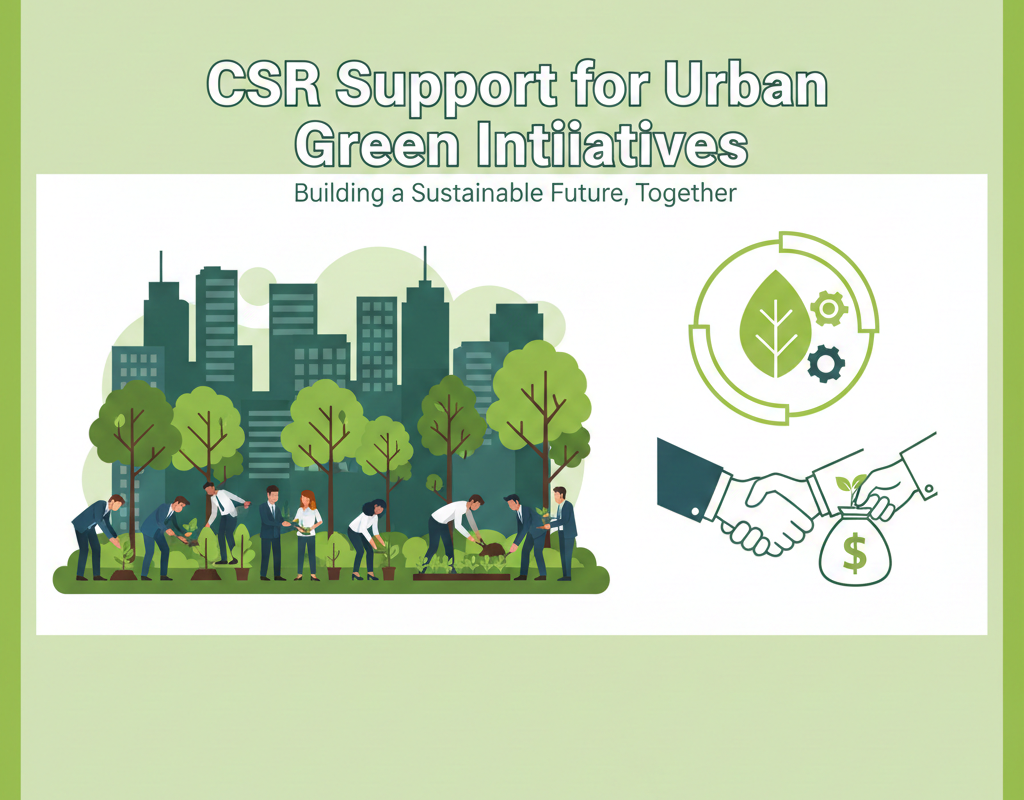 शहरी हरित पहलों के लिए CSR समर्थन