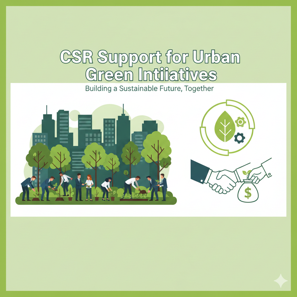 शहरी हरित पहलों के लिए CSR समर्थन