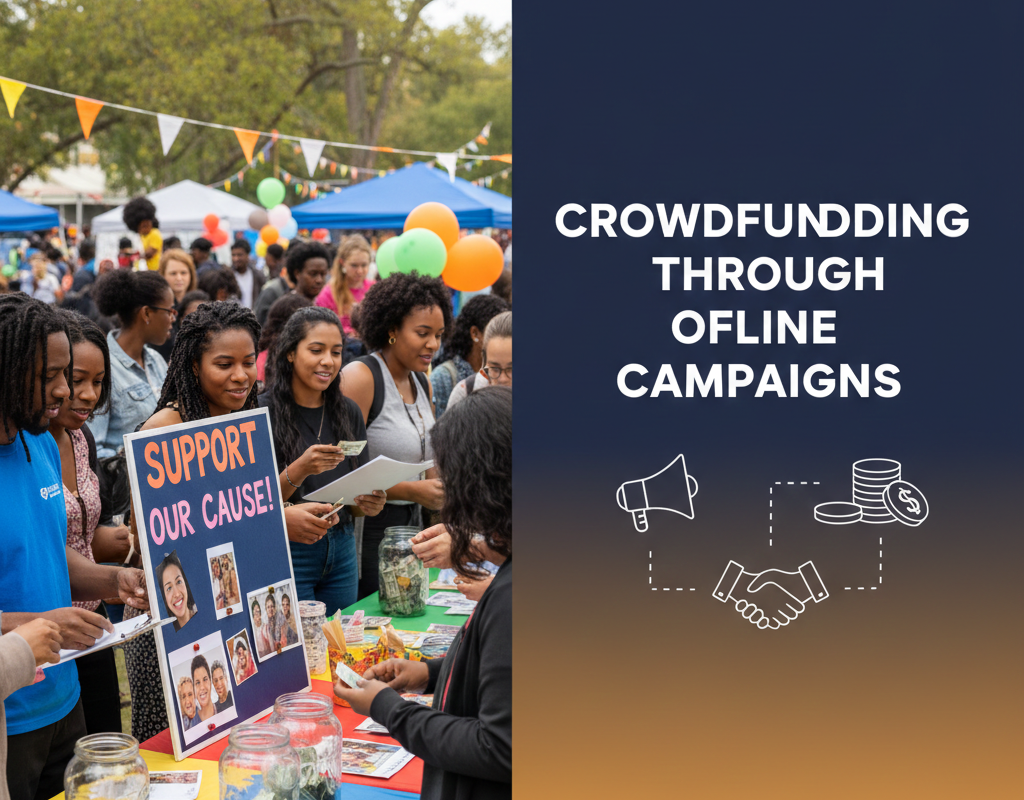 ऑफ़लाइन कैंपेन के जरिए क्राउडफंडिंग