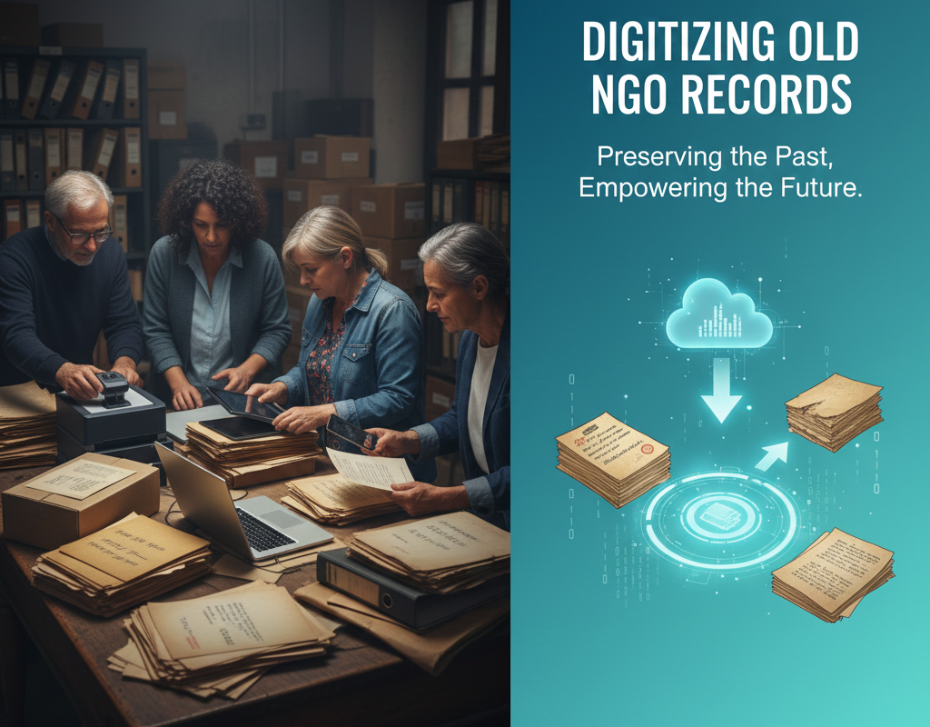 पुराने NGO रिकॉर्ड्स का डिजिटलीकरण