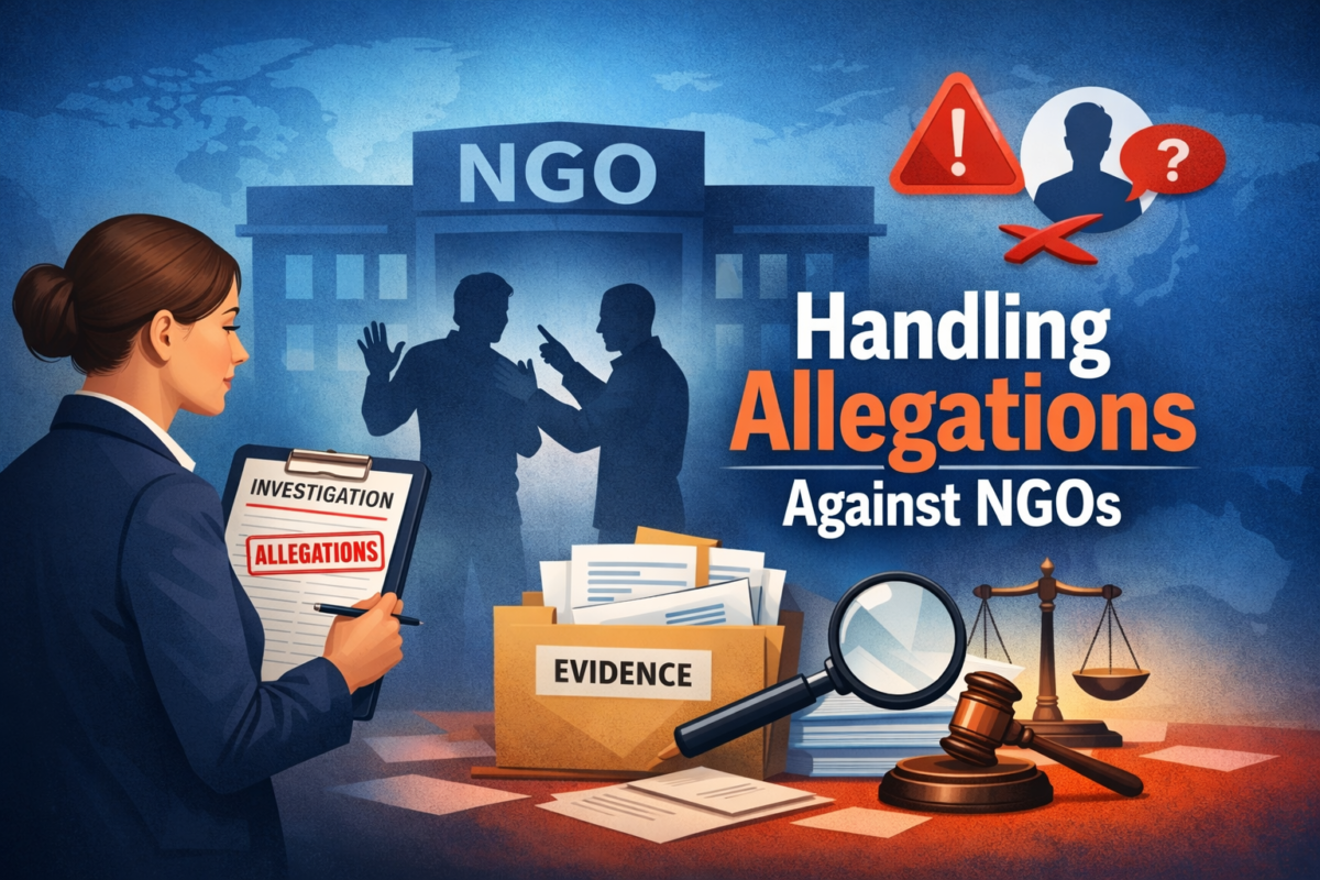 एनजीओ पर लगे आरोपों का प्रबंधन