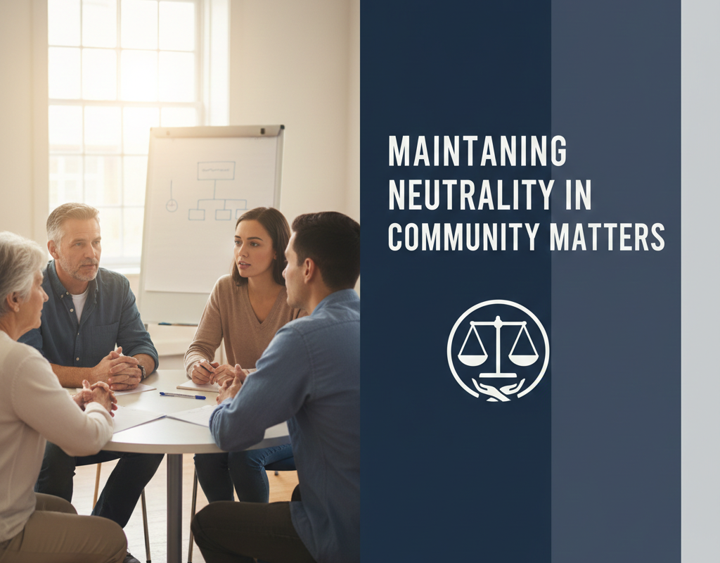 सामुदायिक मामलों में तटस्थता बनाए रखना