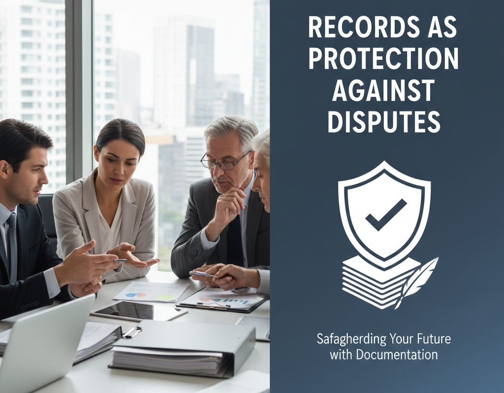 विवादों से सुरक्षा के लिए रिकॉर्ड्स