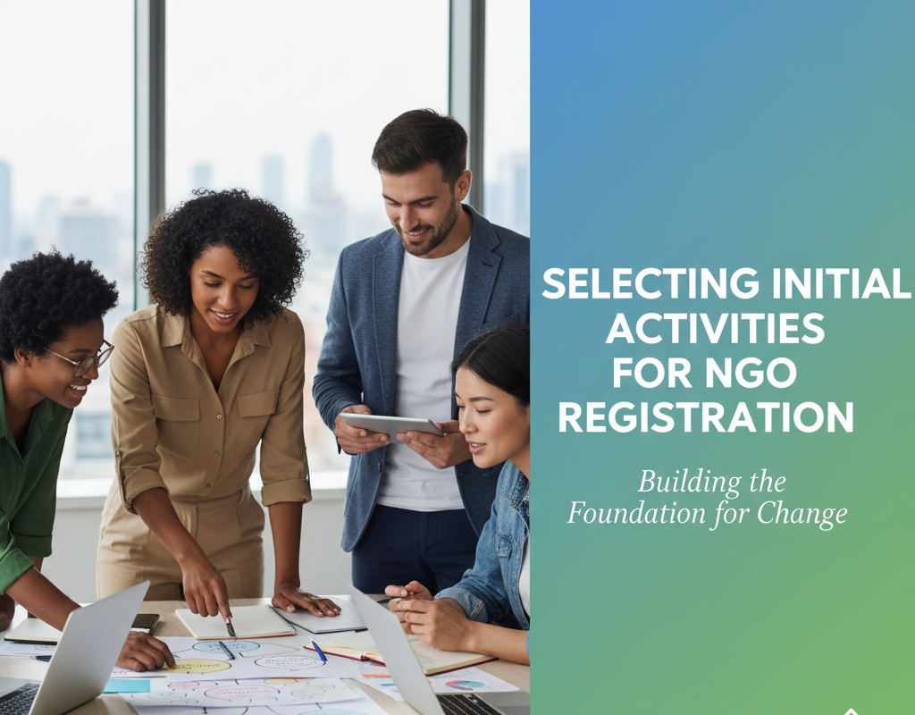 एनजीओ पंजीकरण के लिए प्रारंभिक गतिविधियों का चयन