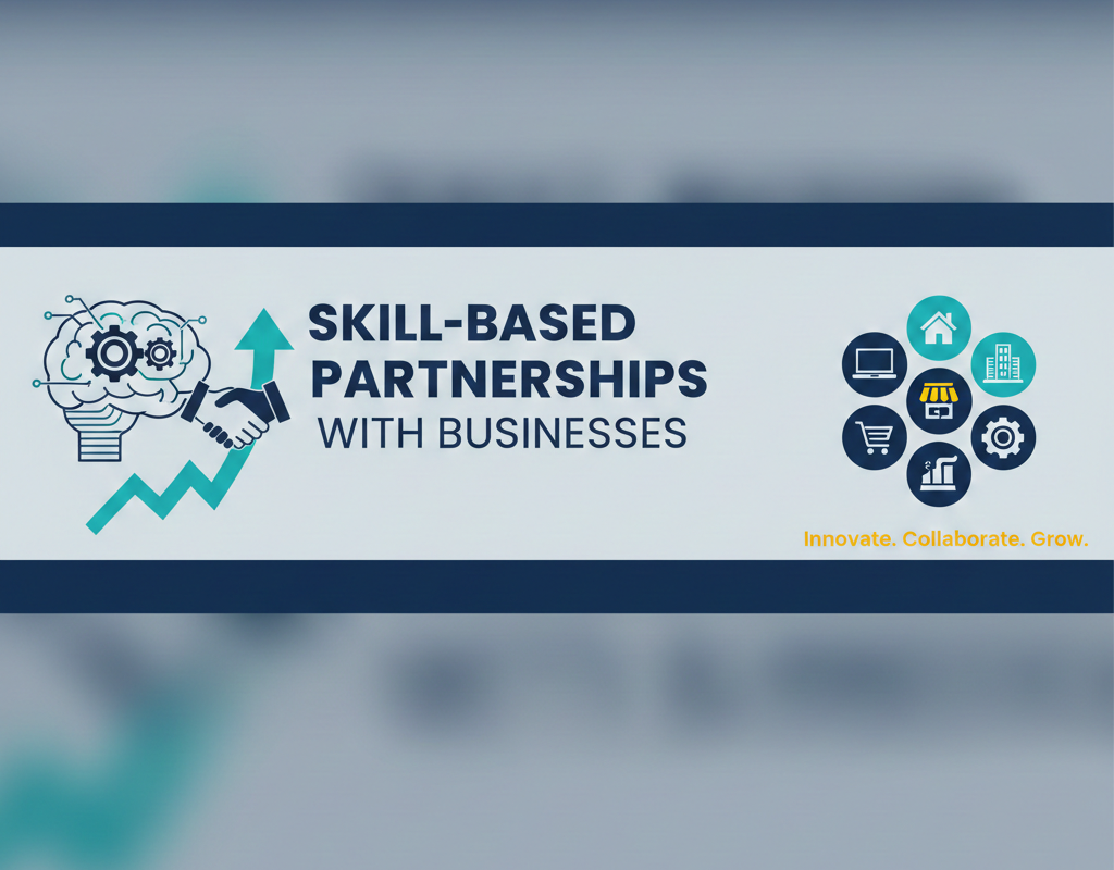 कौशल-आधारित साझेदारी: व्यवसायों के साथ सहयोग