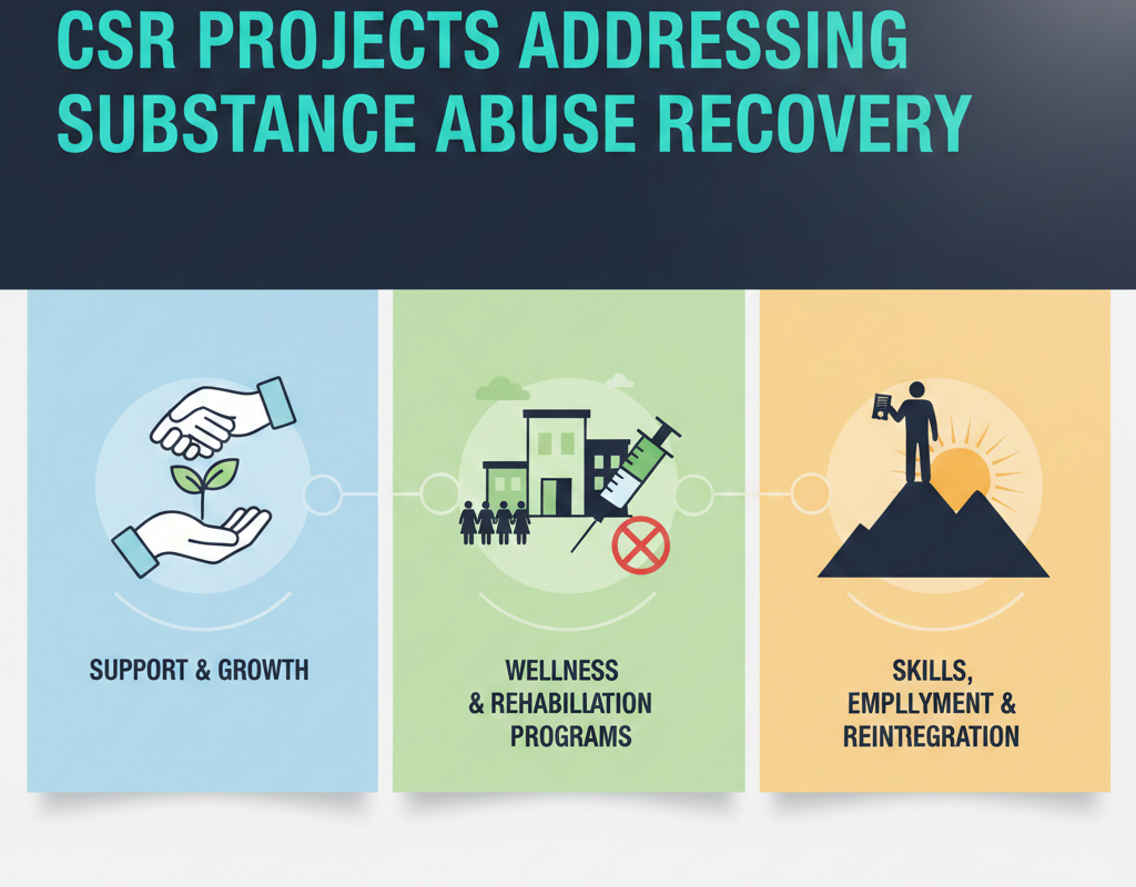 CSR परियोजनाएँ और मादक द्रव्यों की लत से उबरने के लिए