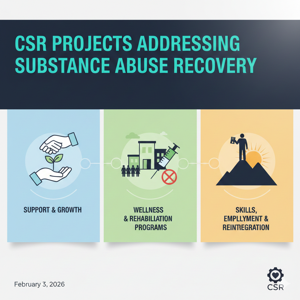 CSR परियोजनाएँ और मादक द्रव्यों की लत से उबरने के लिए