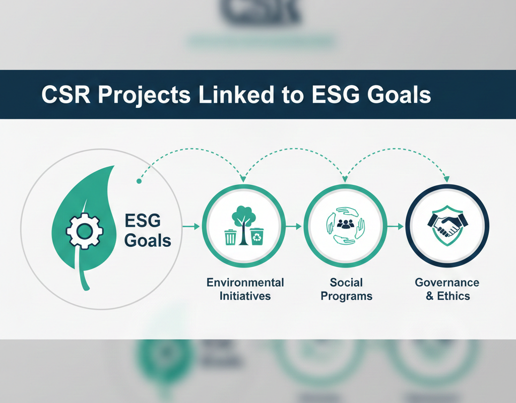 CSR परियोजनाएँ जो ESG लक्ष्यों से जुड़ी हैं