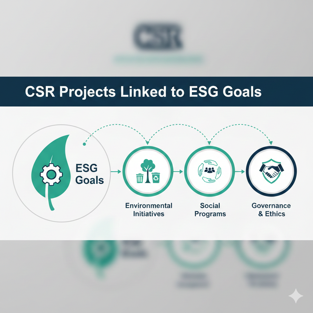 CSR परियोजनाएँ जो ESG लक्ष्यों से जुड़ी हैं