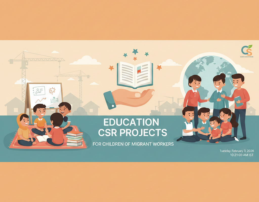 प्रवासी मजदूरों के बच्चों के लिए शिक्षा CSR परियोजनाएँ