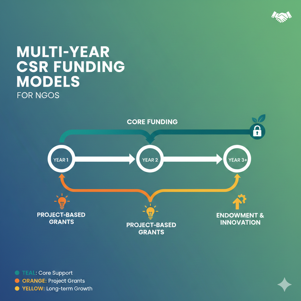 एनजीओ के लिए मल्टी-ईयर CSR फंडिंग मॉडल