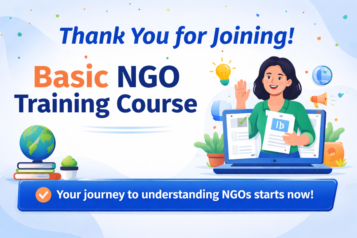 Thank you for joining Basic NGO Training Course